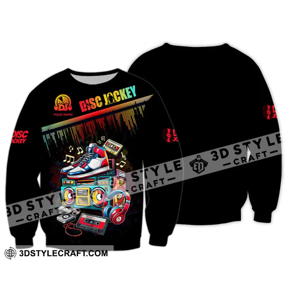 Unisex Shirt - Custom Text Shirt DJ Shirt Long Sleeve / S T-shirt