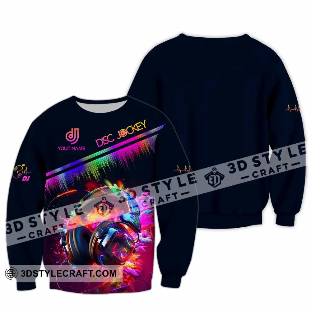 Unisex Shirt - Custom Text DJ Shirt Long Sleeve / S T-shirt