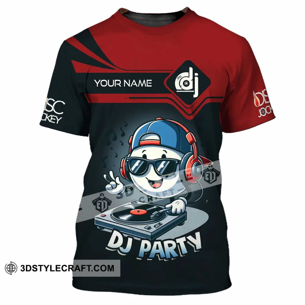 Unisex Shirt - Custom Text Shirt DJ Party Shirt T-Shirt / S T-shirt