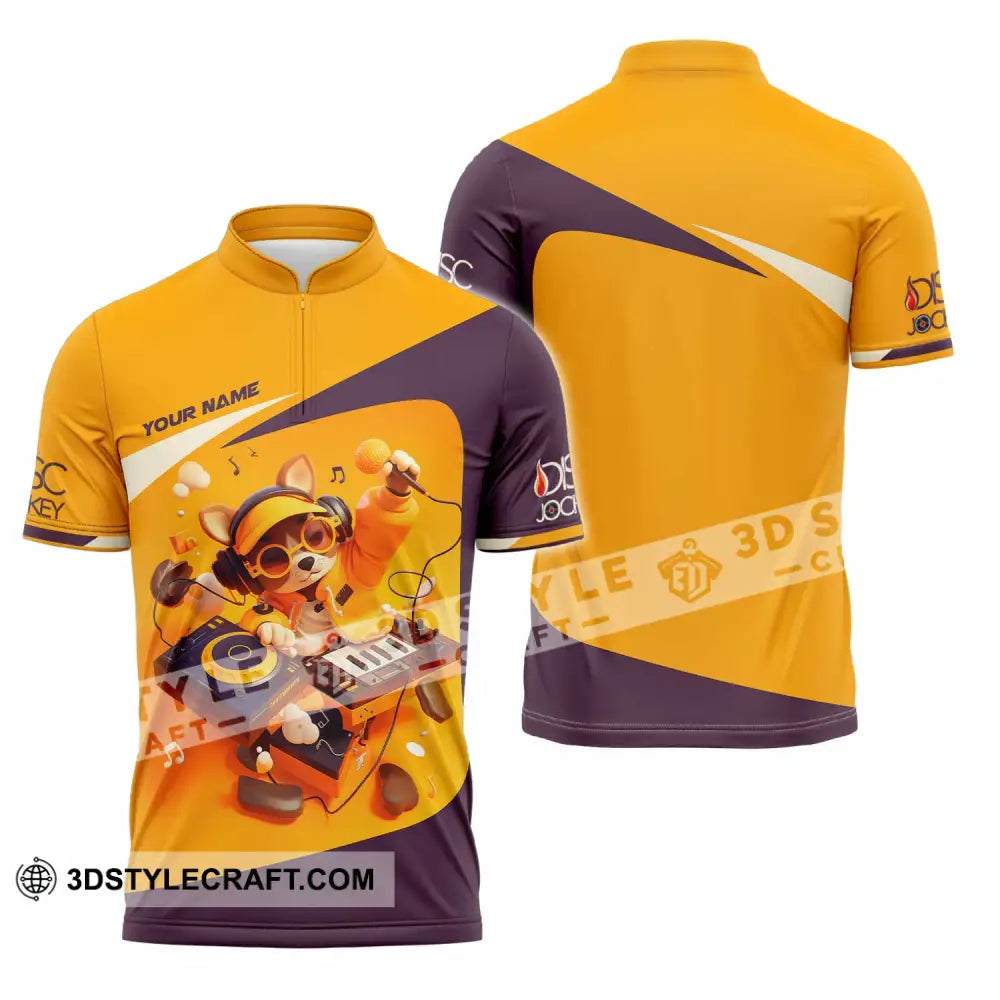 Unisex Shirt - Custom Text Shirt DJ Shirt Shirt Zipper Polo Shirt / S T-shirt