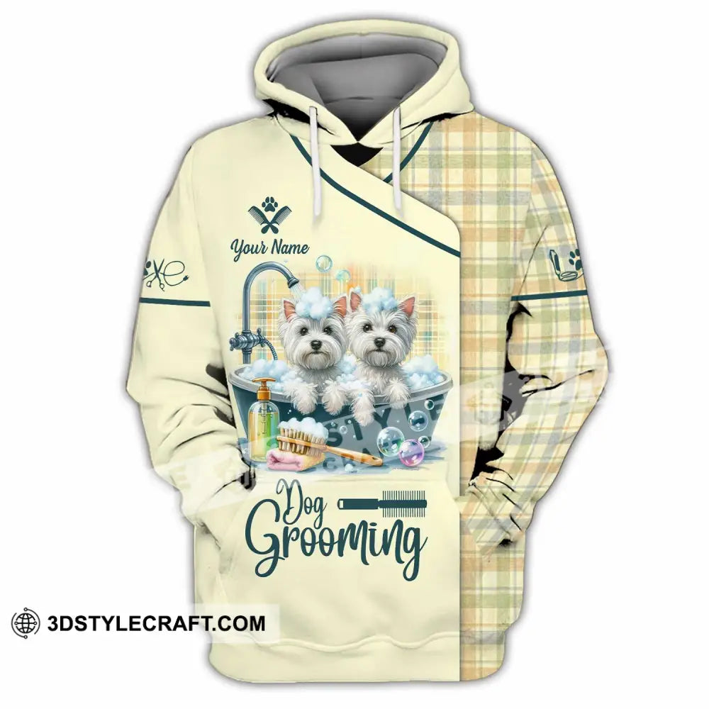 Unisex Shirt - Custom Text Shirt Dog Grooming Shirt Hoodie / S T-shirt