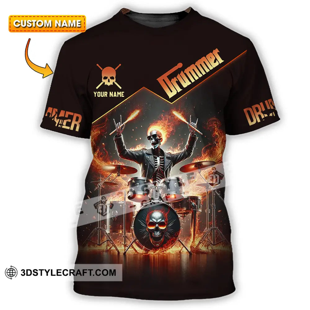 Unisex Shirt - Custom Text Drummer T-Shirt