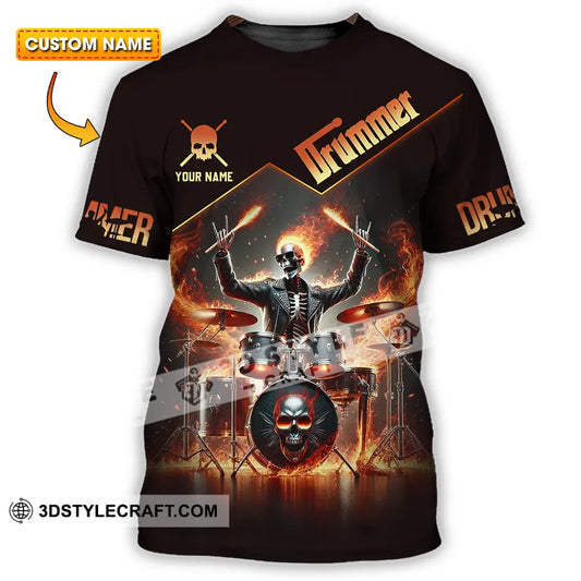 Unisex Shirt - Custom Text Drummer T-Shirt