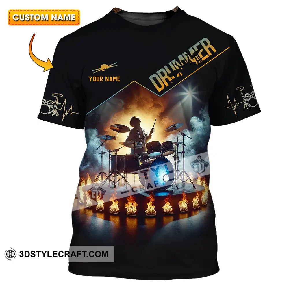 Unisex Shirt - Custom Text Drummer T-Shirt