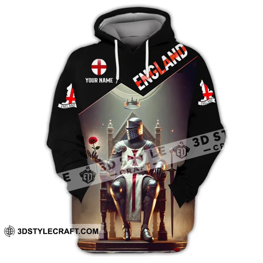 Unisex Shirt - Custom Text England Hoodie / S T-Shirt