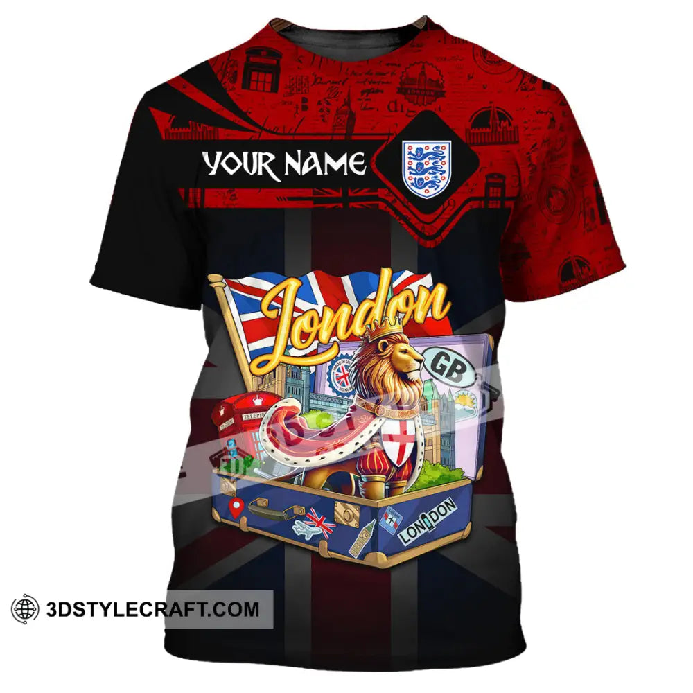 Unisex Shirt - Custom Text Shirt England Shirt T-Shirt / S T-shirt