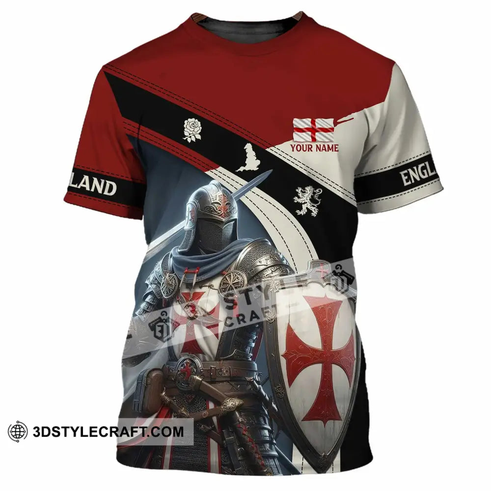 Unisex Shirt - Custom Text Shirt England Shirt T-Shirt / S T-shirt