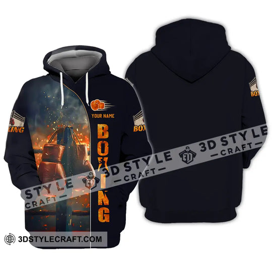 Unisex Shirt - Custom Text Shirt Fire Boxing style option 3