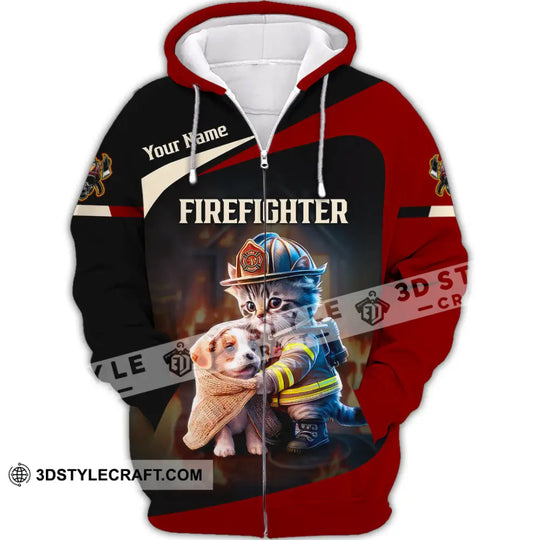 Unisex Shirt - Custom Text Shirt, Fire Fighter Shirt style option 2
