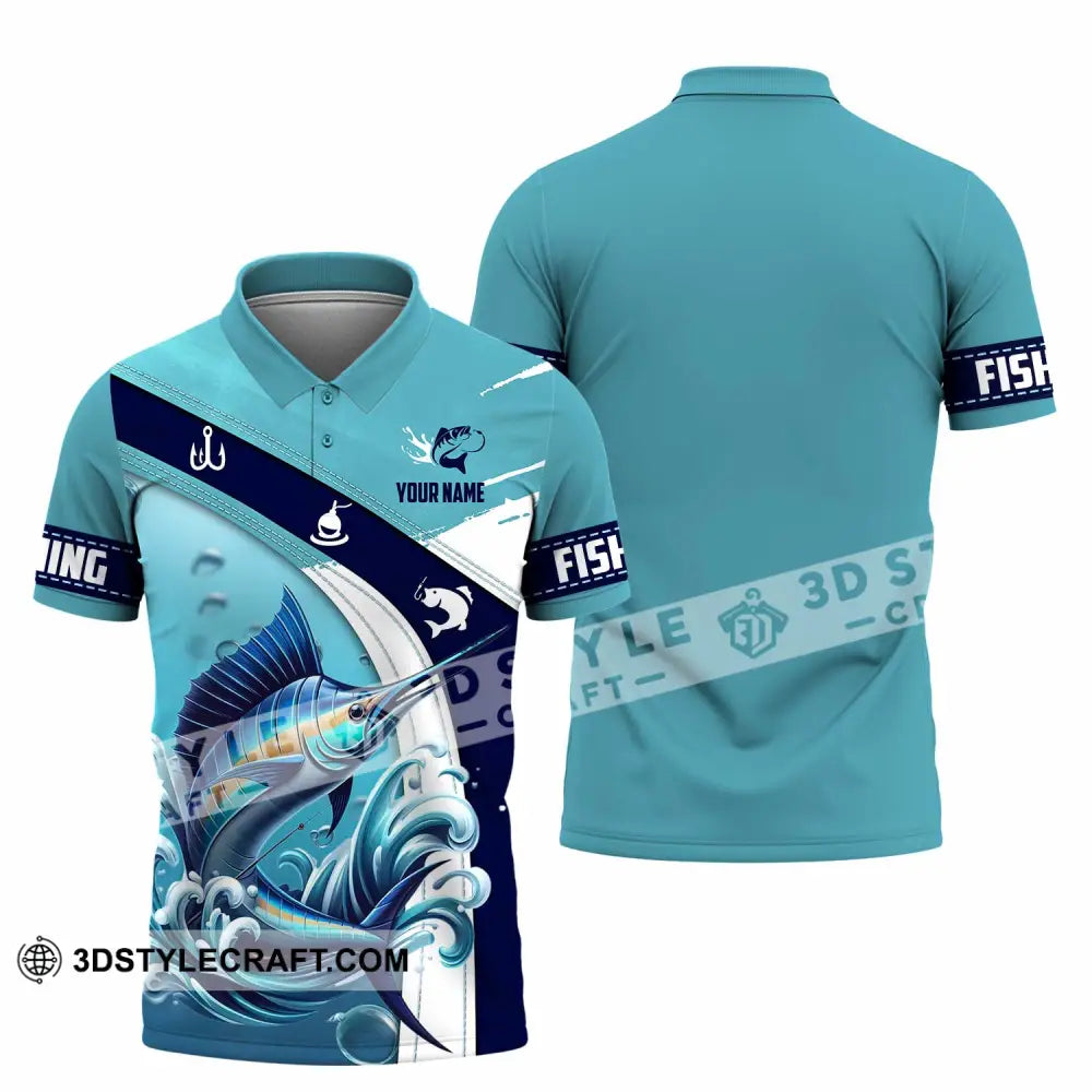 Unisex Shirt - Custom Text Shirt Fishing Lover Polo Shirt / S T-shirt