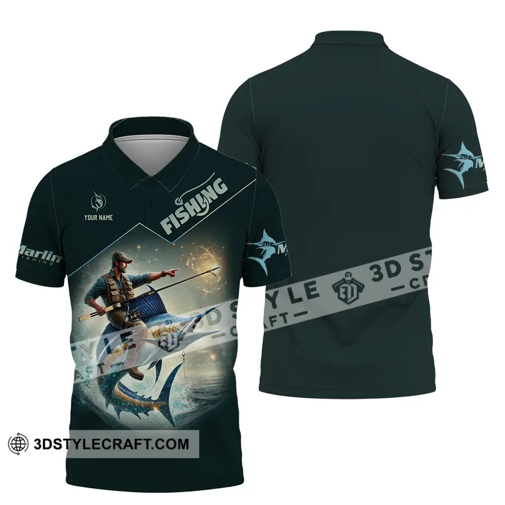 Unisex Shirt - Custom Text Fishing Polo / S T-Shirt