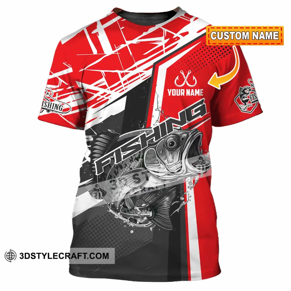 Unisex Shirt - Custom Text Shirt Fishing Shirt T-shirt