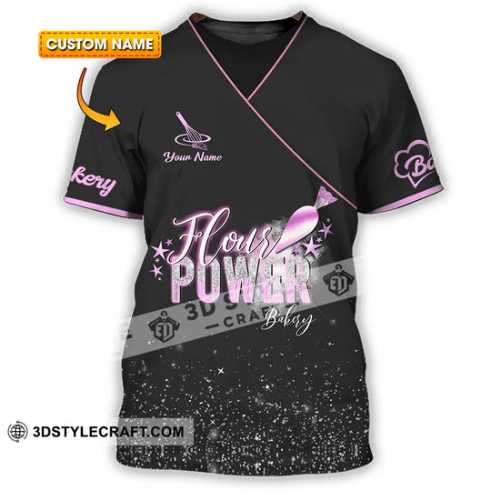 Unisex Shirt - Custom Text Shirt, Flour Power Bakery style option 1
