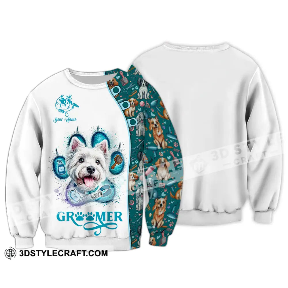 Unisex Shirt - Custom Text Shirt Groomer Shirt Long Sleeve / S T-shirt