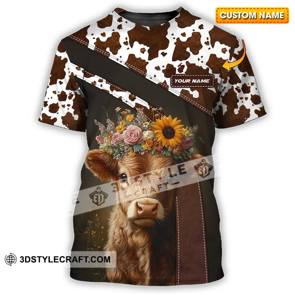 Unisex Shirt - Custom Text Shirt Highland Cow Shirt T-shirt