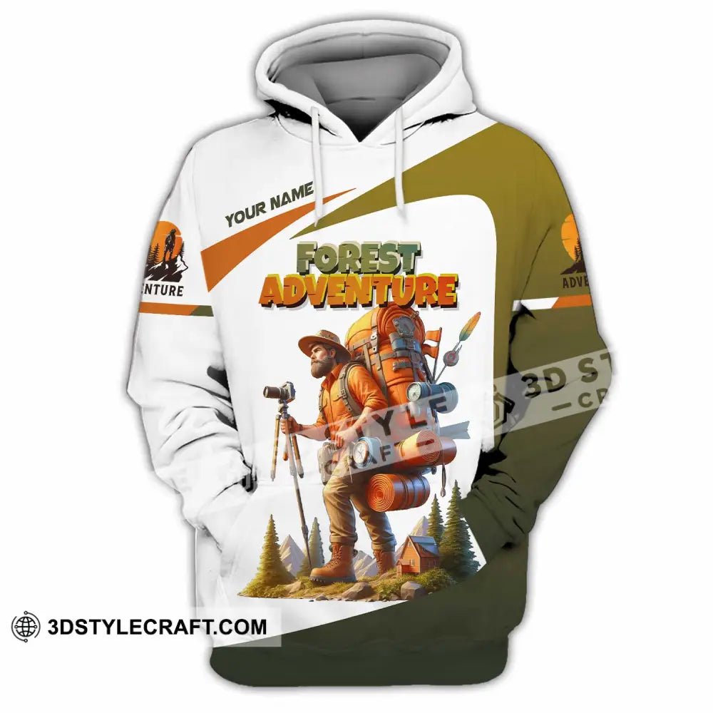 Unisex Shirt - Custom Text Shirt Hiking Forest Adventure Hoodie / S T-shirt