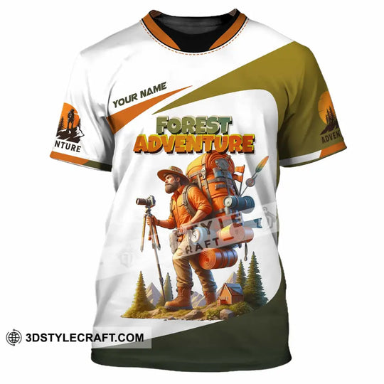 Unisex Shirt - Custom Text Shirt, Hiking Forest Adventure style option 2