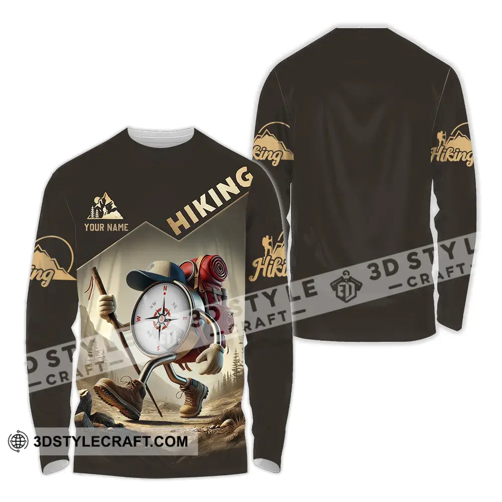 Unisex Shirt - Custom Text Shirt Hiking Shirt Long Sleeve Shirt / S T-shirt