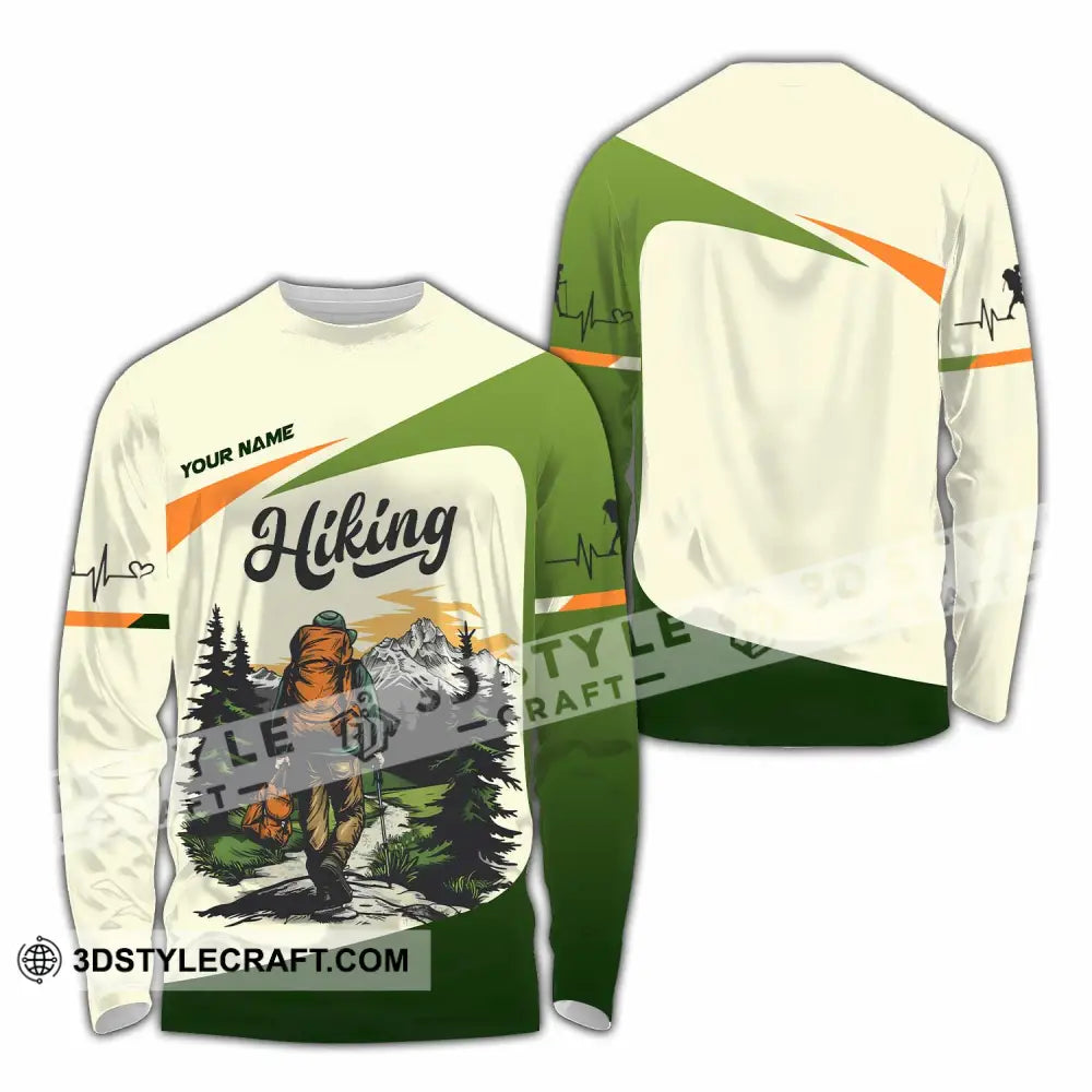Unisex Shirt - Custom Text Shirt Hiking Shirt Long Sleeve Shirt / S T-shirt