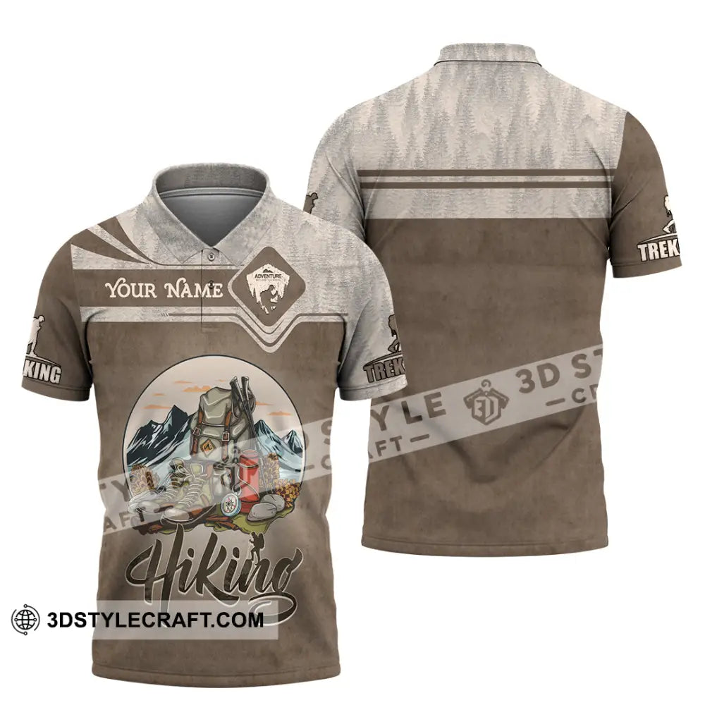 Unisex Shirt - Custom Text Shirt Hiking Polo Shirt / S T-shirt