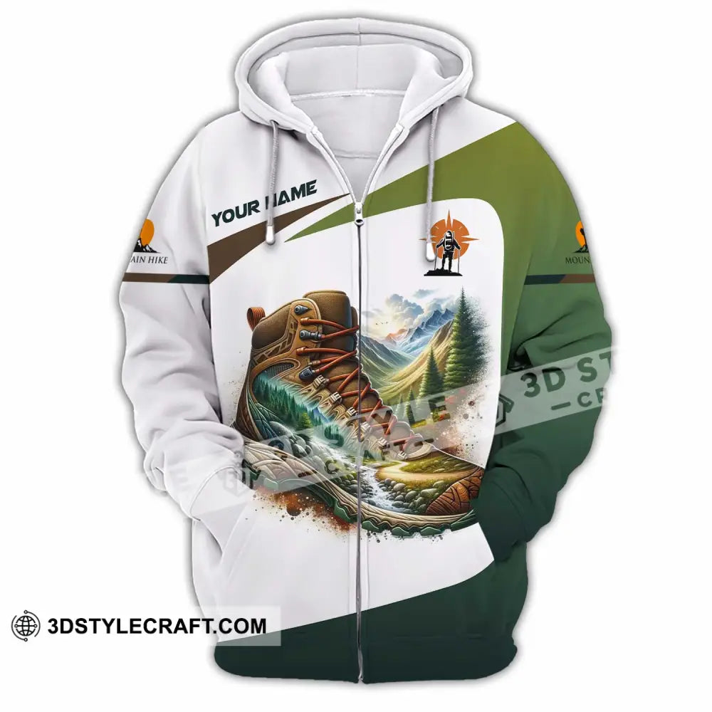 Unisex Shirt - Custom Text Hiking Zipper Hoodie / S T-Shirt