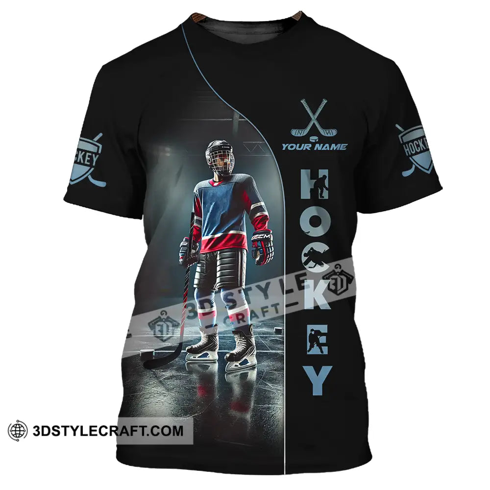 Unisex Shirt - Custom Text Hockey T-Shirt / S T-Shirt