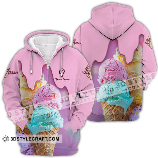 Unisex Shirt - Custom Text Shirt, Ice Cream Shirt style option 4
