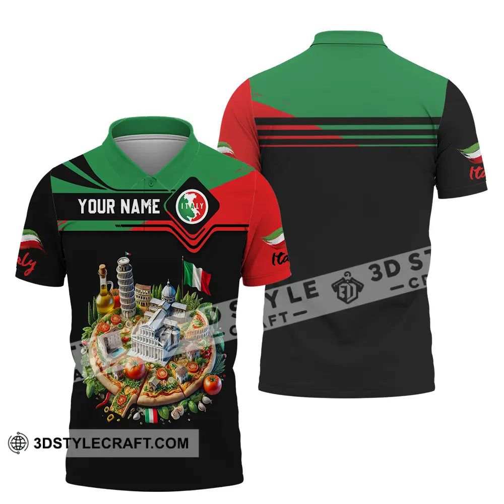Unisex Shirt - Custom Text Shirt Italy Shirt Polo Shirt / S T-shirt