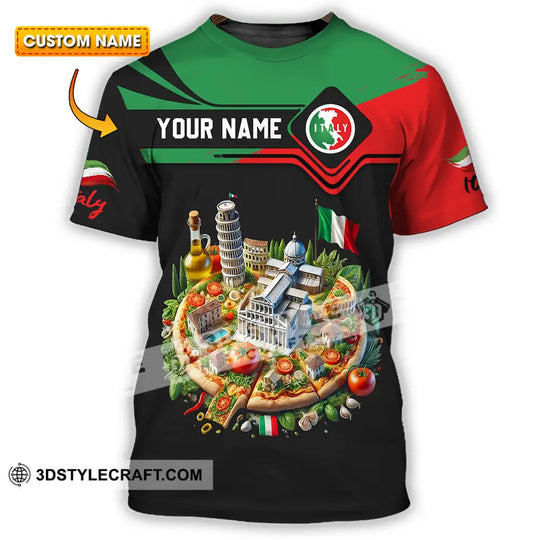 Unisex Shirt - Custom Text Shirt, Italy Shirt style option 1