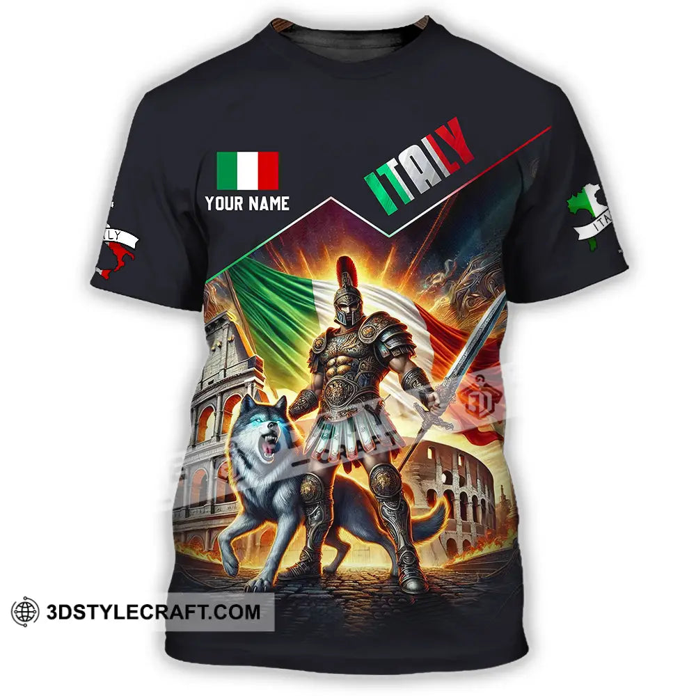 Unisex Shirt - Custom Text Shirt Italy Shirt T-Shirt / S T-shirt