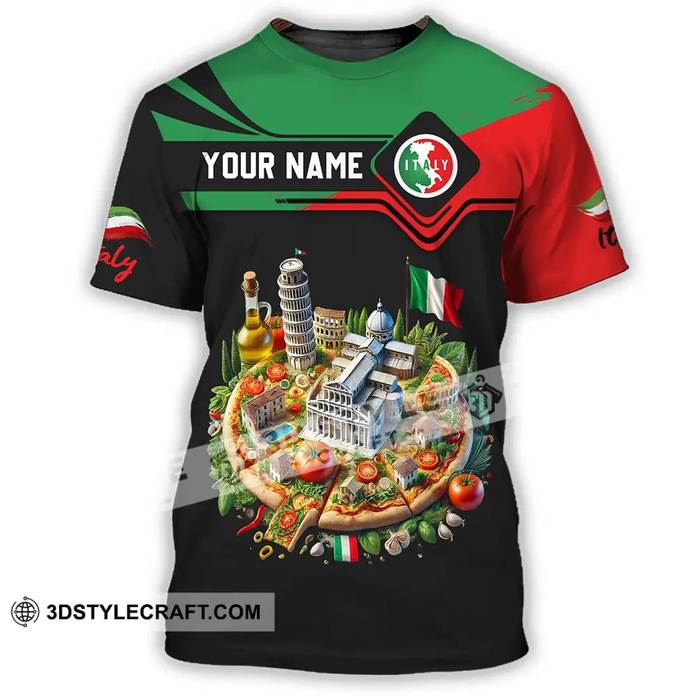 Unisex Shirt - Custom Text Shirt Italy Shirt T-Shirt / S T-shirt