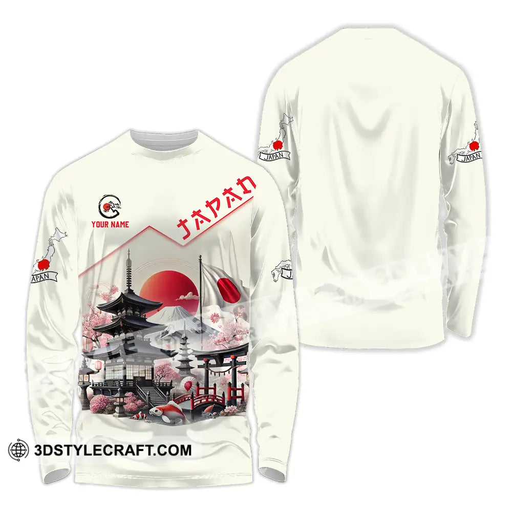 Unisex Shirt - Custom Text Japan Long Sleeve / S T-Shirt
