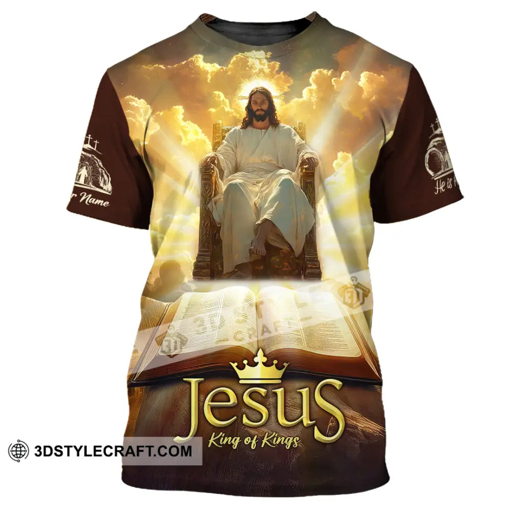 Unisex Shirt - Custom Text Jesus King Of Kings T-Shirt / S T-Shirt