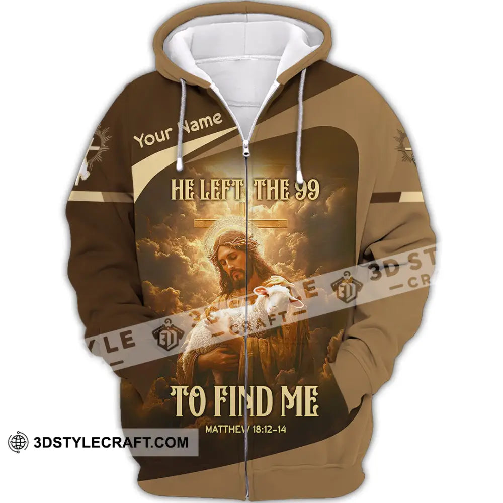 Unisex Shirt - Custom Text Jesus To Find Me Zipper Hoodie / S T-Shirt