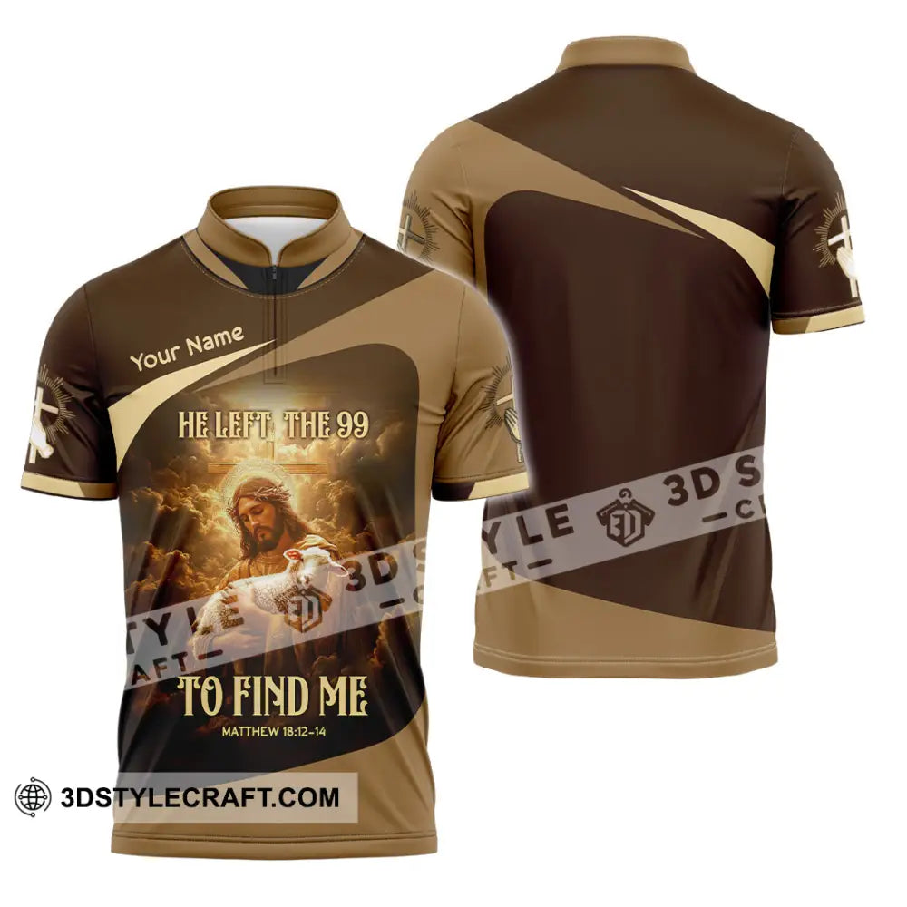 Unisex Shirt - Custom Text Jesus To Find Me Zipper Polo / S T-Shirt