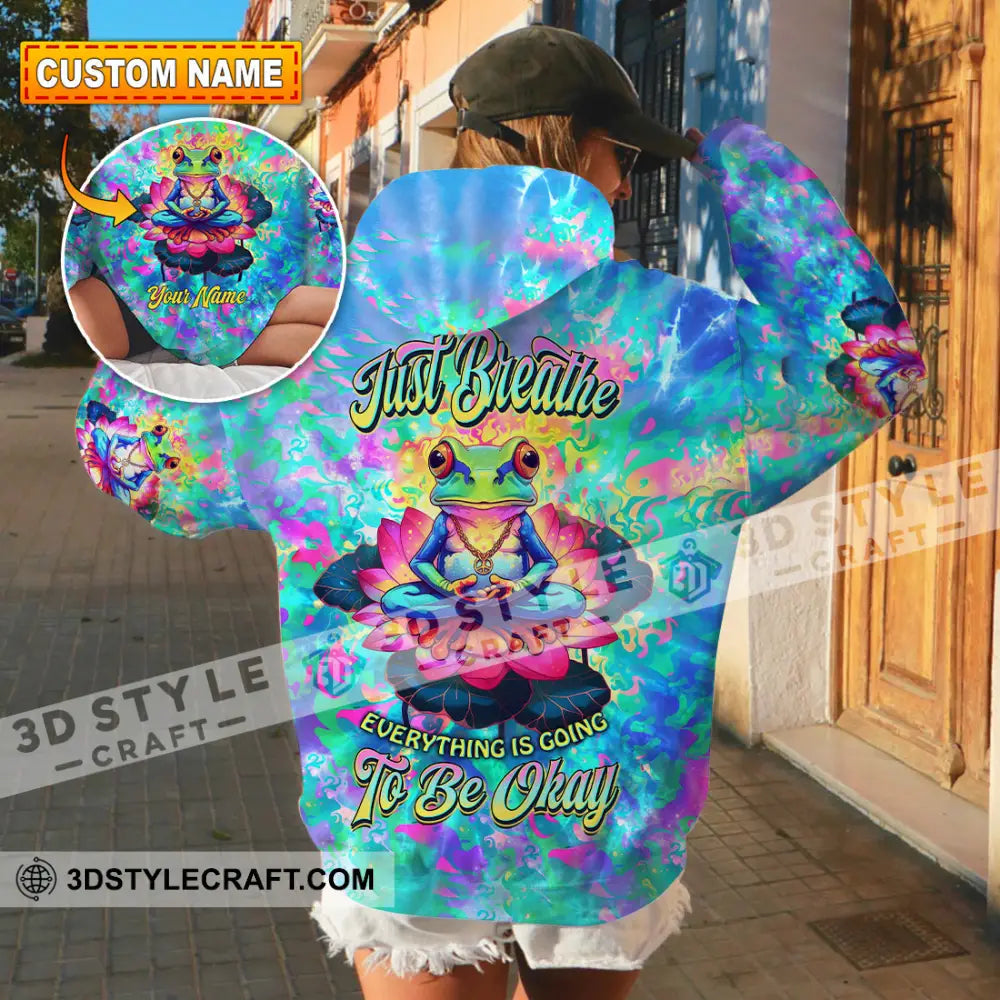 Unisex Shirt - Custom Text Shirt Just Breathe Everything Is Going To Be Okay Hippie Shirt T-shirt