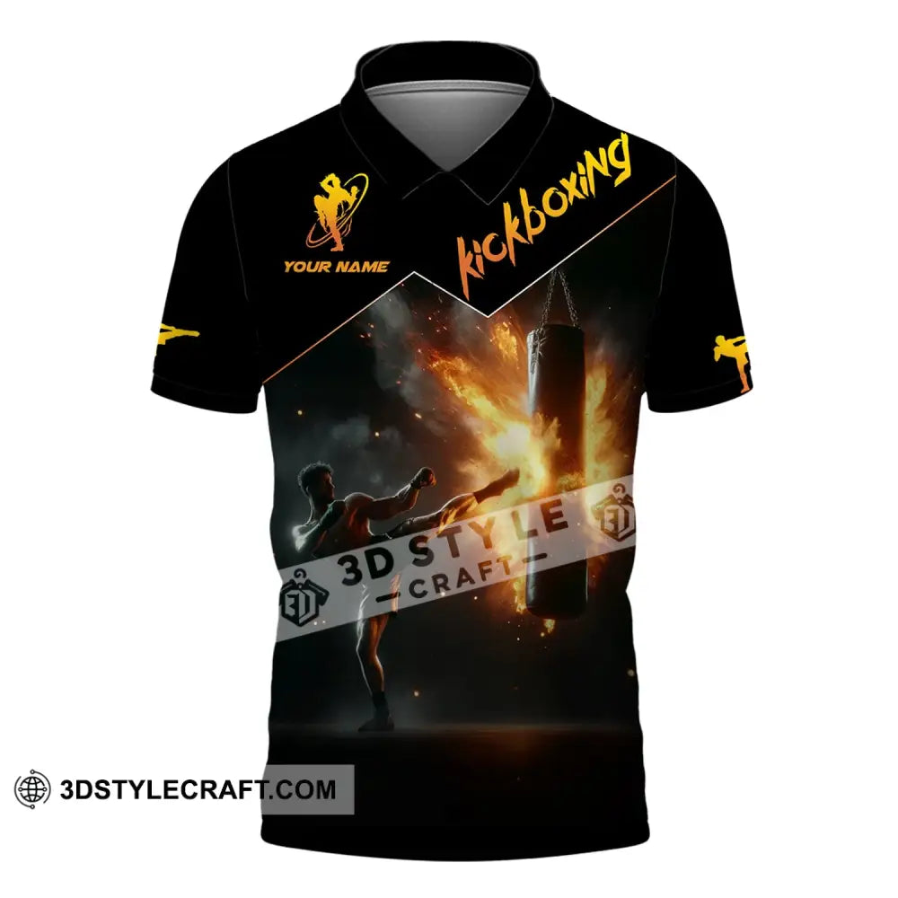 Unisex Shirt - Custom Text Kickboxing Polo / S T-Shirt