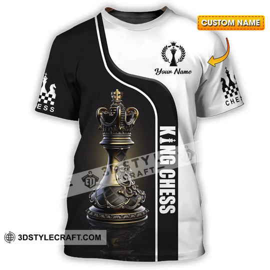 Unisex Shirt - Custom Text Shirt King Chess style option 1