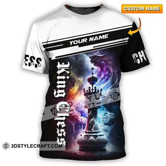 Unisex Shirt - Custom Text Shirt King Chess style option 1