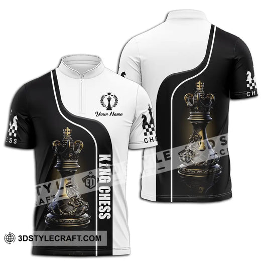 Unisex Shirt - Custom Text Shirt King Chess style option 2
