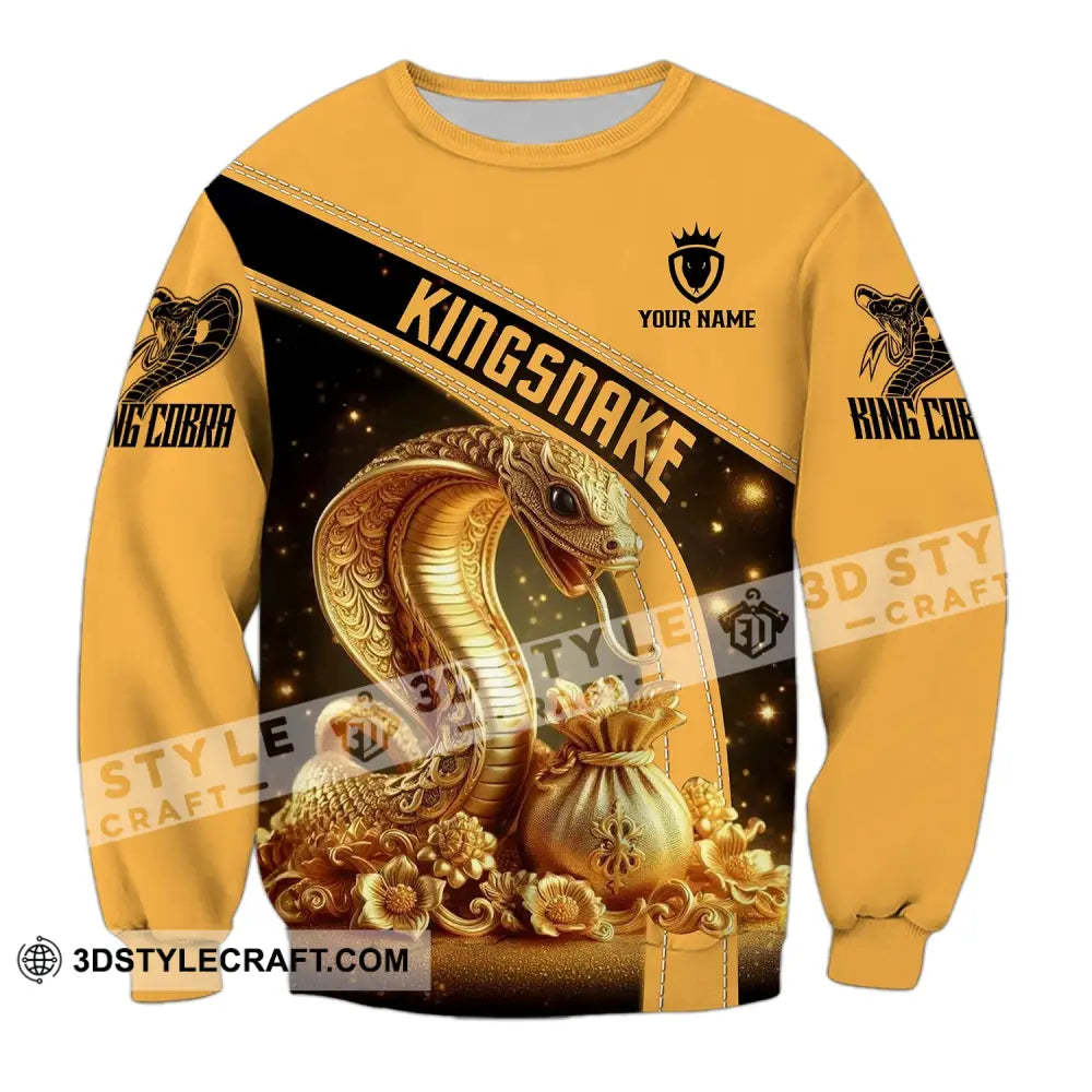 Unisex Shirt - Custom Text King Snake Long Sleeve / S T-Shirt