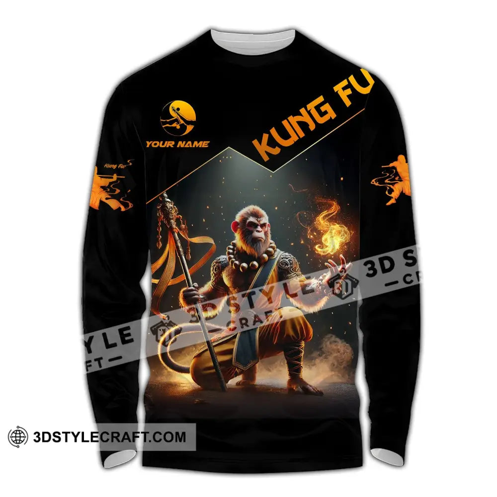 Unisex Shirt - Custom Text Kung Fu Long Sleeve / S T-Shirt