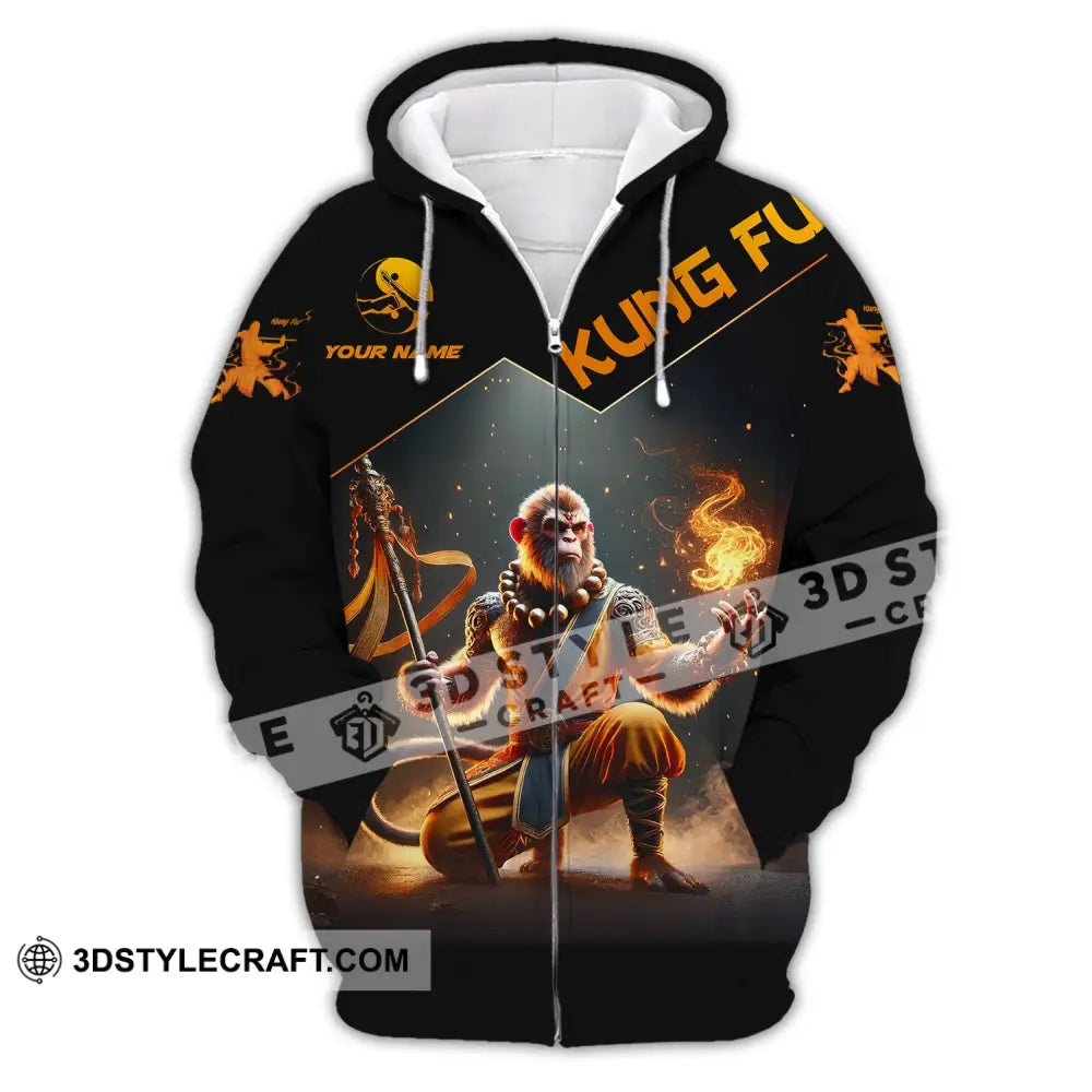 Unisex Shirt - Custom Text Kung Fu Zipper Hoodie / S T-Shirt