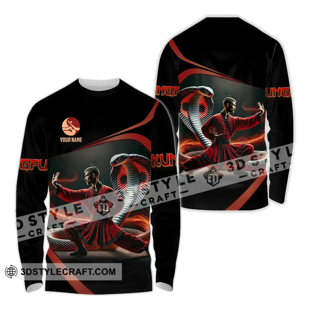 Unisex Shirt - Custom Text Kungfu Long Sleeve / S T-Shirt