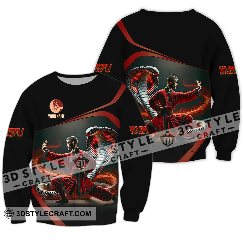 Unisex Shirt - Custom Text Kungfu Long Sleeve / S T-Shirt