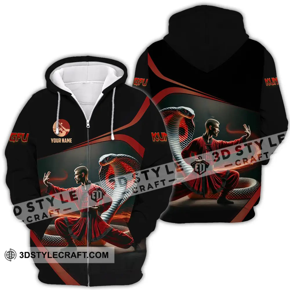 Unisex Shirt - Custom Text Kungfu Zipper Hoodie / S T-Shirt