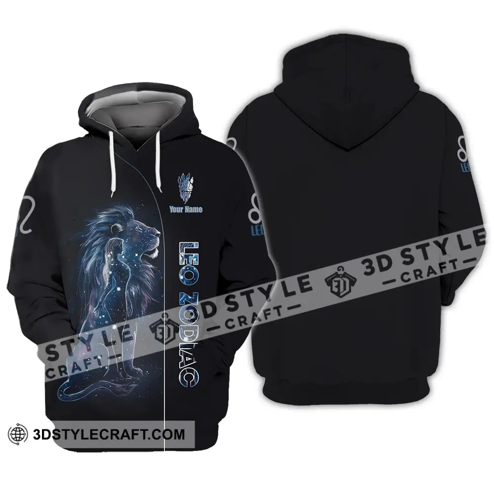 Unisex Shirt - Custom Text Leo Zodiac Hoodie / S T-Shirt