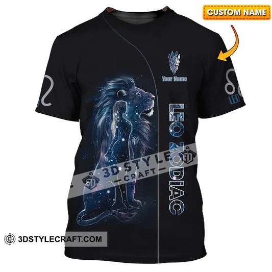 Unisex Shirt - Custom Text Leo Zodiac T-Shirt