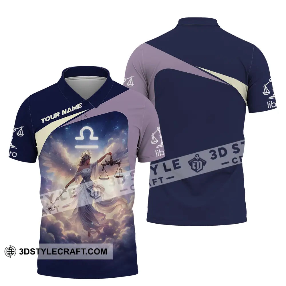 Unisex Shirt - Custom Text Libra Polo / S T-Shirt