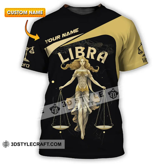 Unisex Shirt - Custom Text Shirt Libra style option 1